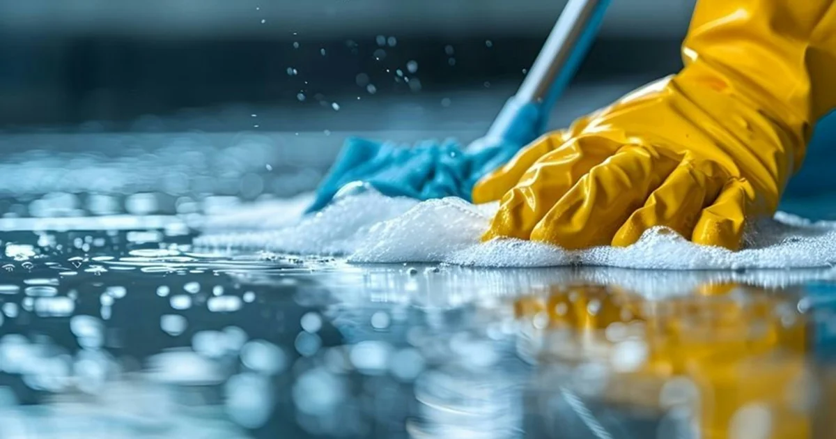 Reinigungskraft mit Mopp – Hausmeister-Service Kosten 2026